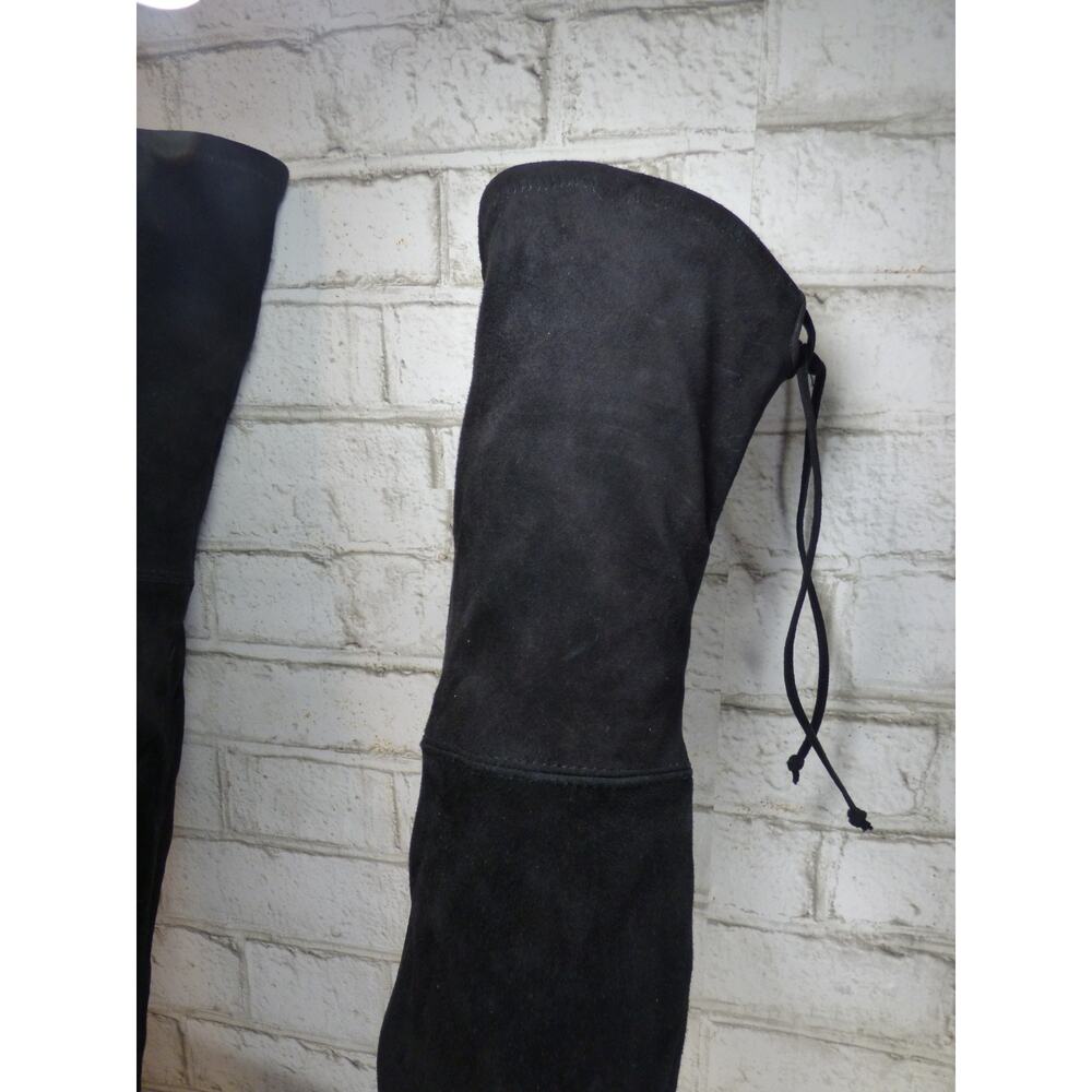 Stuart Weitzman Black Lowland Suede Over the Knee Boots 7.5 NEW - Picture 5 of 12